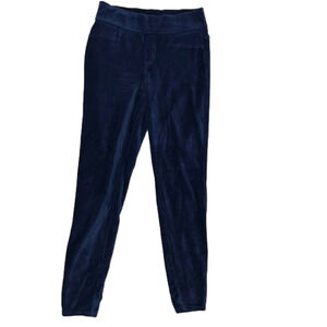 Navy blue velour classic apparel khakis & company size small pants